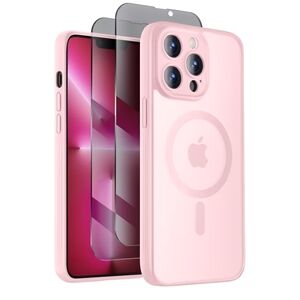 iPhone 13 Pro Max Pink Case with Screen Protectors